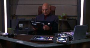 Star Trek scene with futurist tech devices